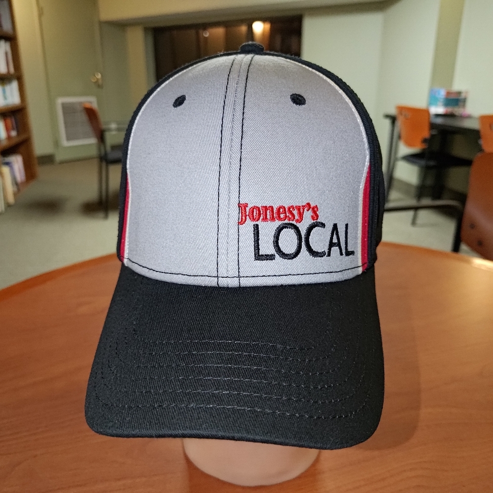 Jonesy's Local Embroidered Flexfit Fitted Hat Cap OS